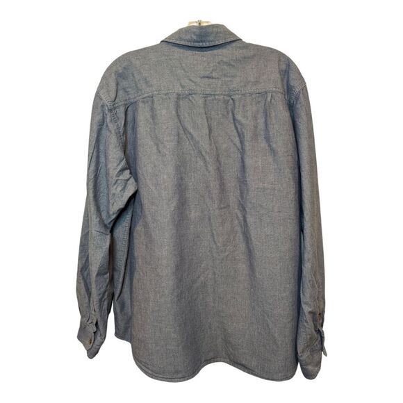 Carhartt blue chambray long sleeve button up relaxed fit. Men's large. - Picture 5 of 6